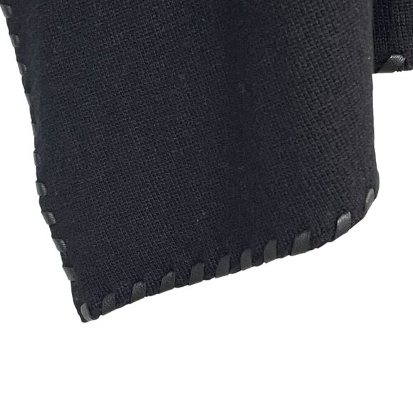 Zara Knit Black Draped Waterfall Fringe Cardigan Sweater Women’s Size Small - Picture 9 of 12